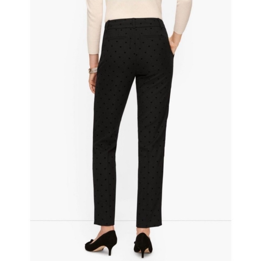 Talbots Hampshire Ankle Pants 6P Women's Black Career Office Heart Embroidered - Picture 4 of 15
